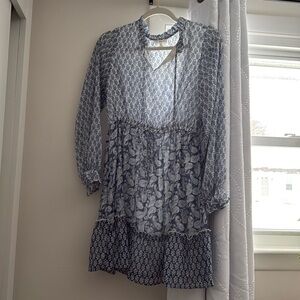 Blue long sleeve dress